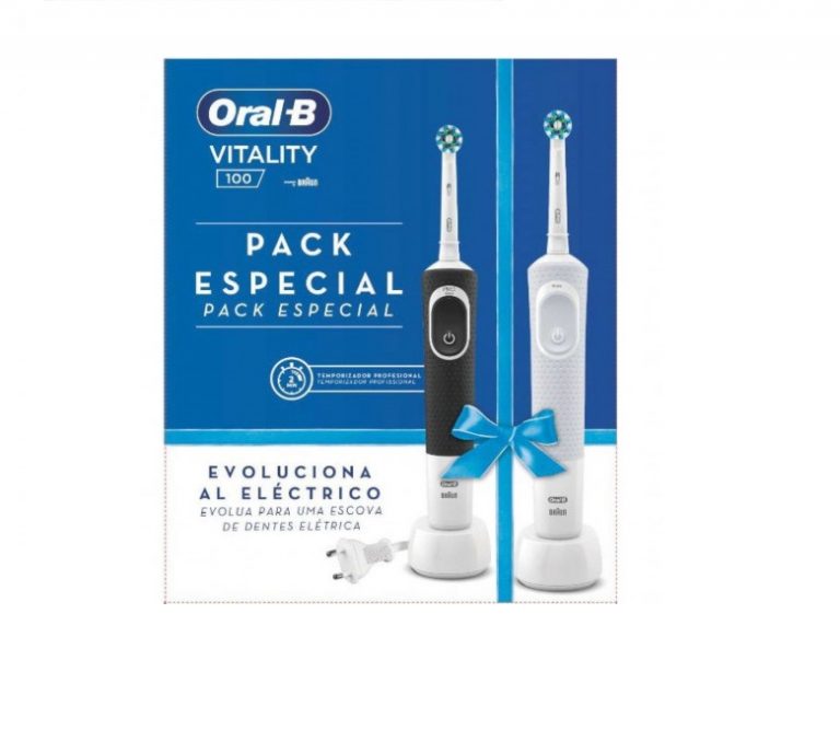 Comprar ORAL B DUPLO CEPILLO ELECTRICO VITALITY BLANCO Y NEGRO Online